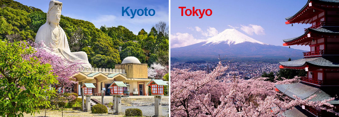 Kyoto and Tokyo